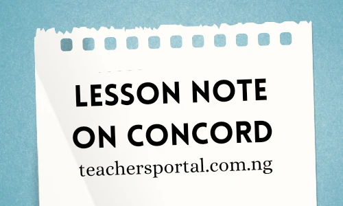 Lesson Note On Concord